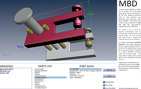 5. CADモデルとパーツリストの表示（PDF3D SDKを使用）